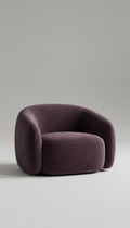 Velvet Aubergine Lounge Chair