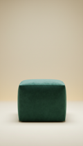 Jade Velvet Upholstered Ottoman