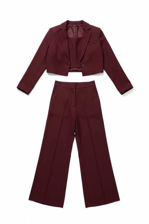 Burgundy Power Co-ord Set